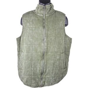 NWT WESTBOUND Woman’s Stand Collar Quilted Zipper Sleeveless Vest Vintage Green